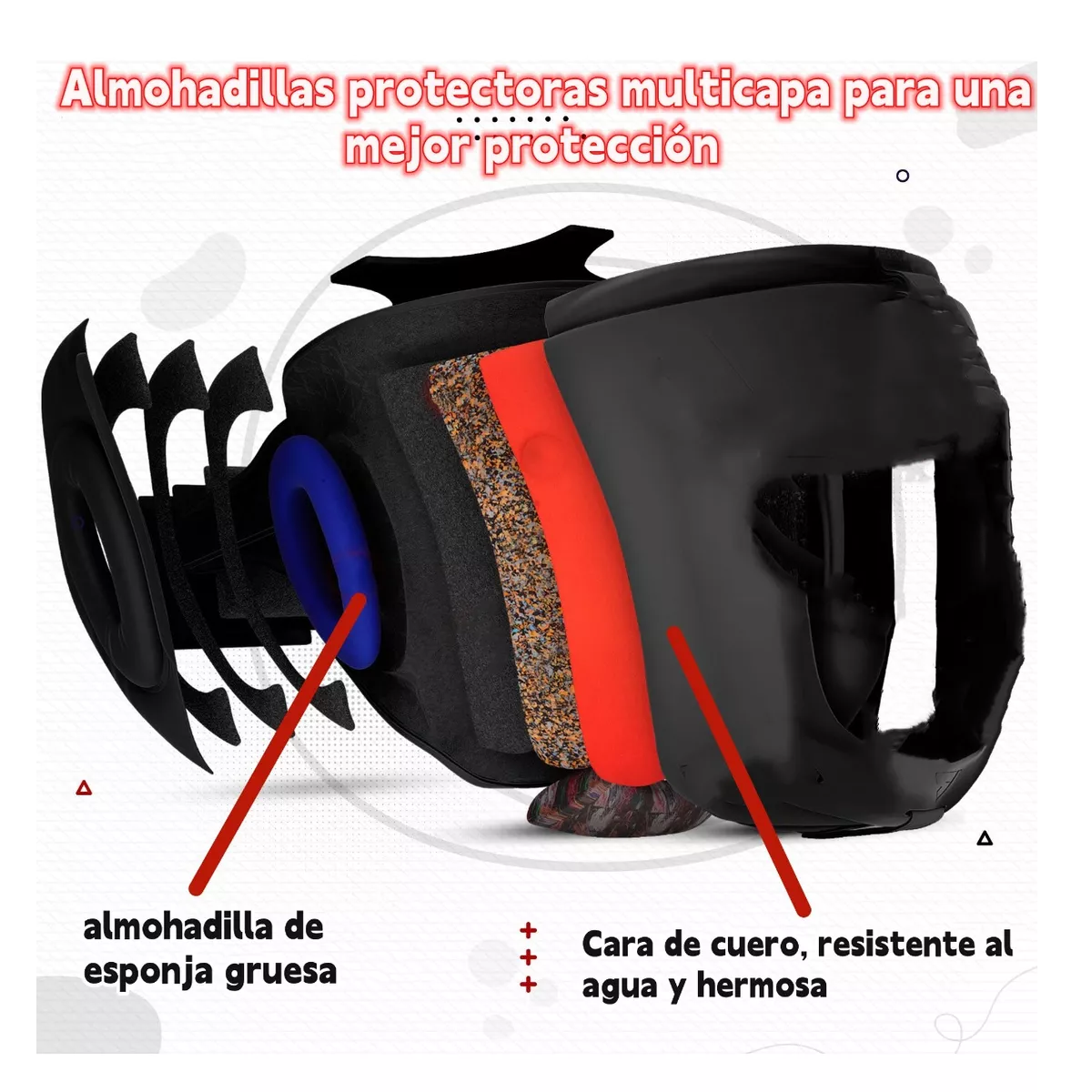 Foto 4 pulgar | Careta Eo Safe Imports Esi-14090 Roja para Boxeo Taekwondo de Barra Protector de Cabeza