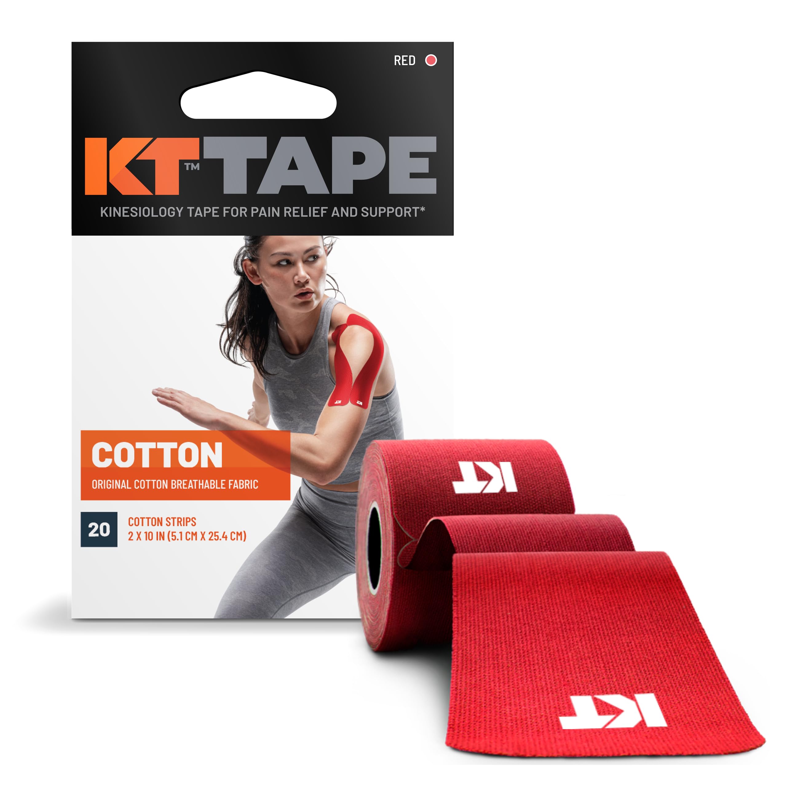 Foto 1 | Cinta Deportiva Kt Tape Original De Algodón  20 Tiras  Color Rojo - Venta Internacional.