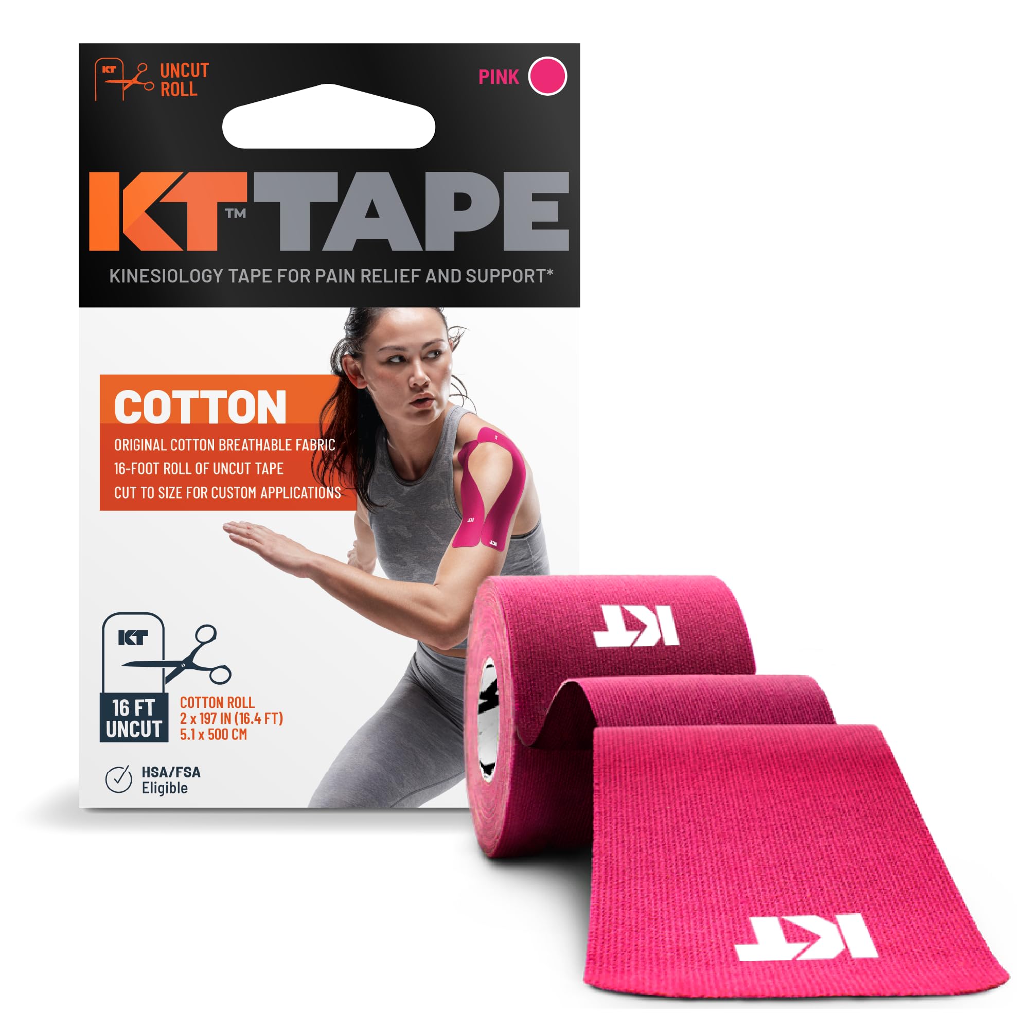 Foto 2 pulgar | Cinta Deportiva Kt Tape Original De Algodón  Elástica  Rosa  Rollo De 5 M - Venta Internacional.