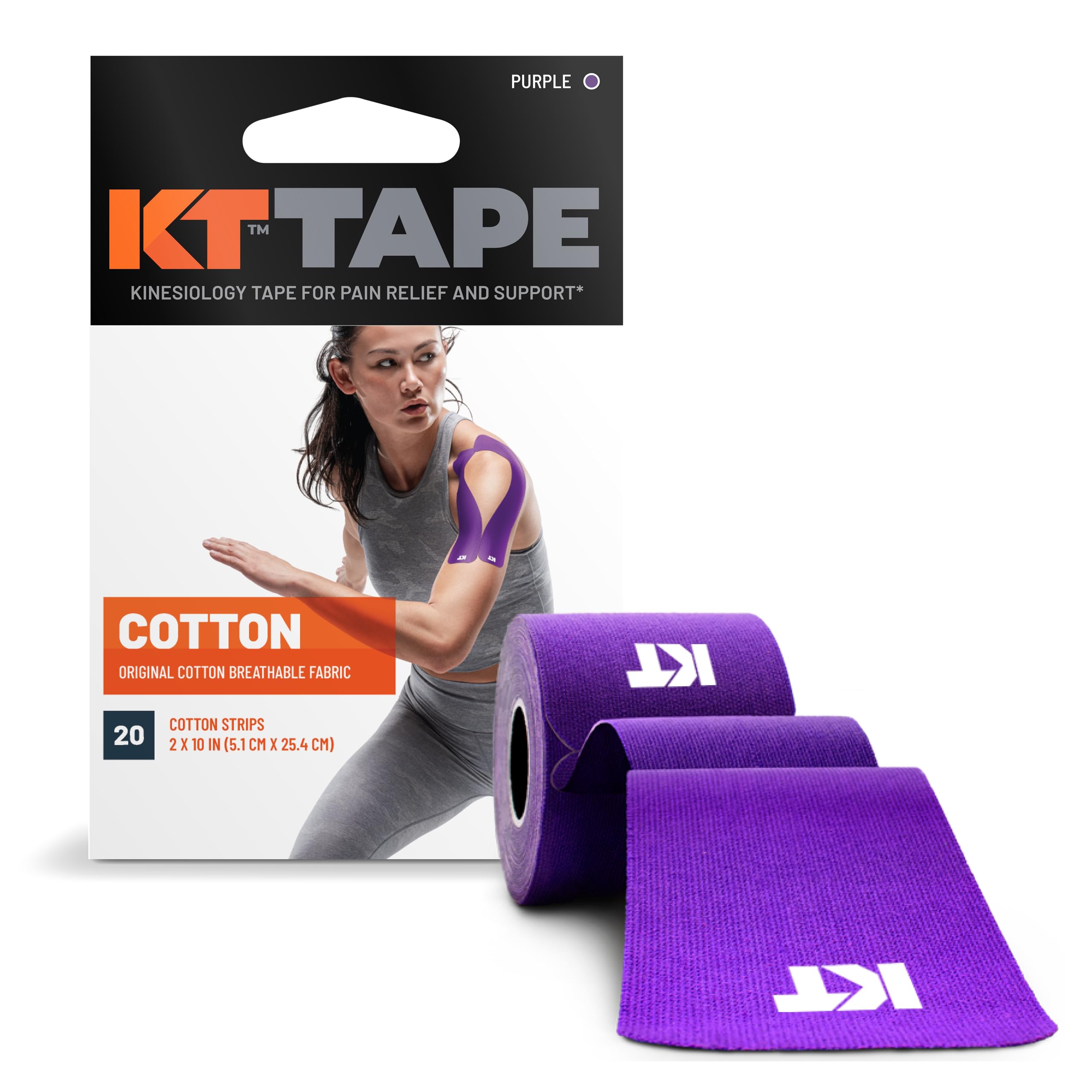 Foto 1 | Cinta Deportiva Kt Tape Original De Algodón  20 Tiras  Color Morado - Venta Internacional.