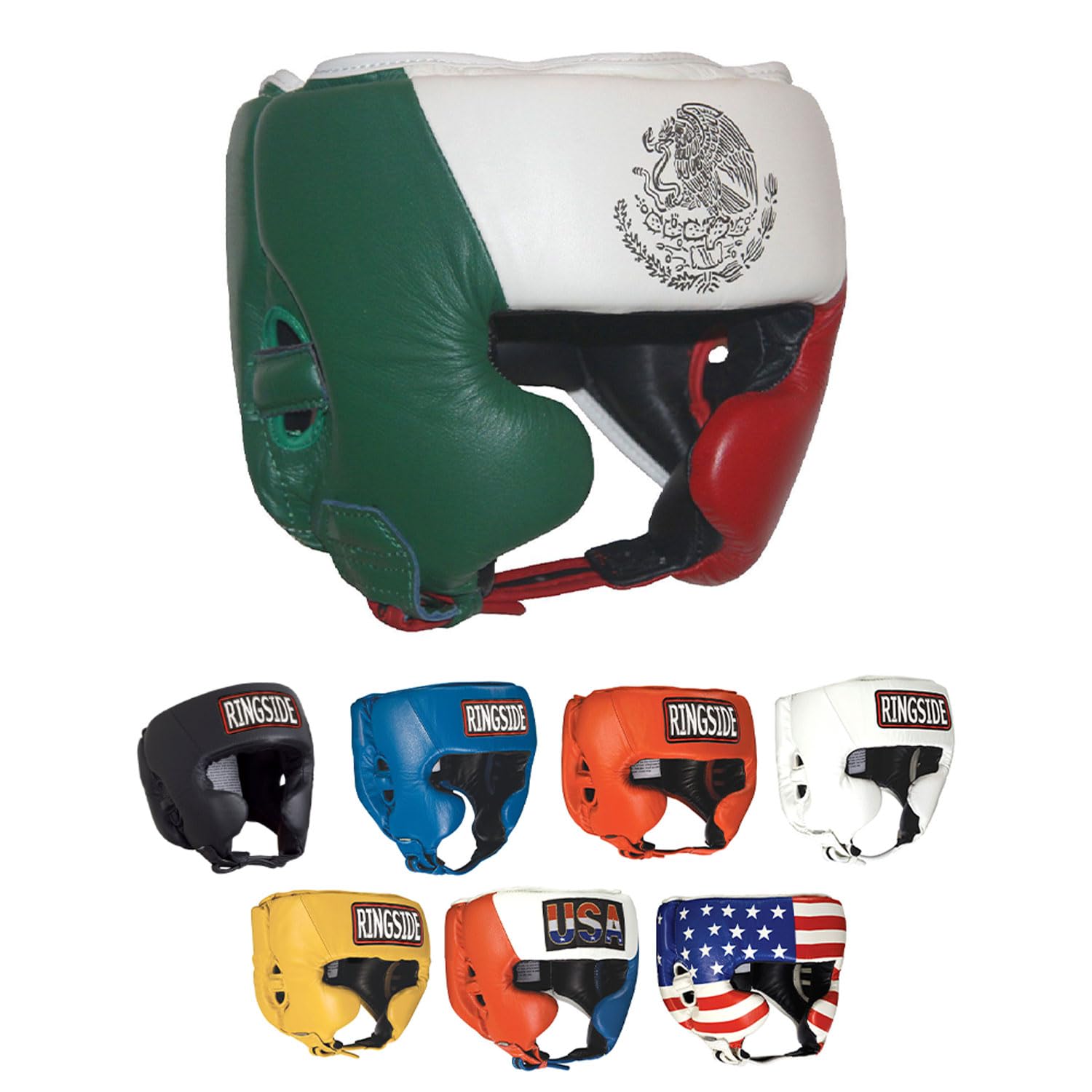 Foto 2 pulgar | Casco De Boxeo Para Competición De Primera Fila  Bandera Mexicana  Talla Xl - Venta Internacional.