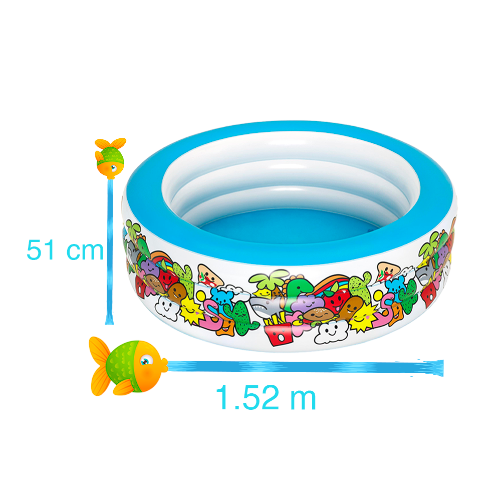 Foto 4 pulgar | Alberca Inflable Infantil Bestway 51121 Multicolor - Stickers Kawai