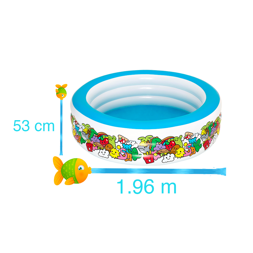 Foto 4 pulgar | Alberca Inflable Infantil Bestway 51122 Multicolor - Stickers Kawai