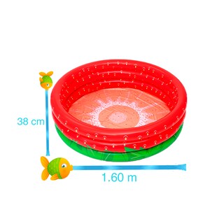 Foto 2 | Alberca Inflable Infantil Bestway 51145 color Rojo - Fresa Tropical