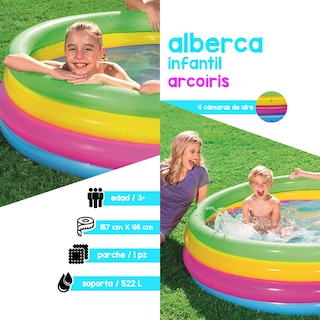 Foto 2 | Alberca Inflable Infantil Bestway 51117 Multicolor 157 cm