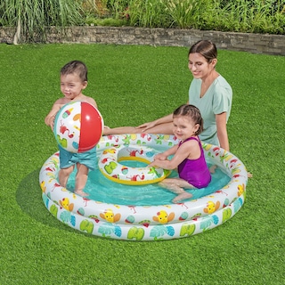 Foto 3 | Alberca Inflable Bestway 51124 Multicolor 122 cm + Salvavidas + Pelota