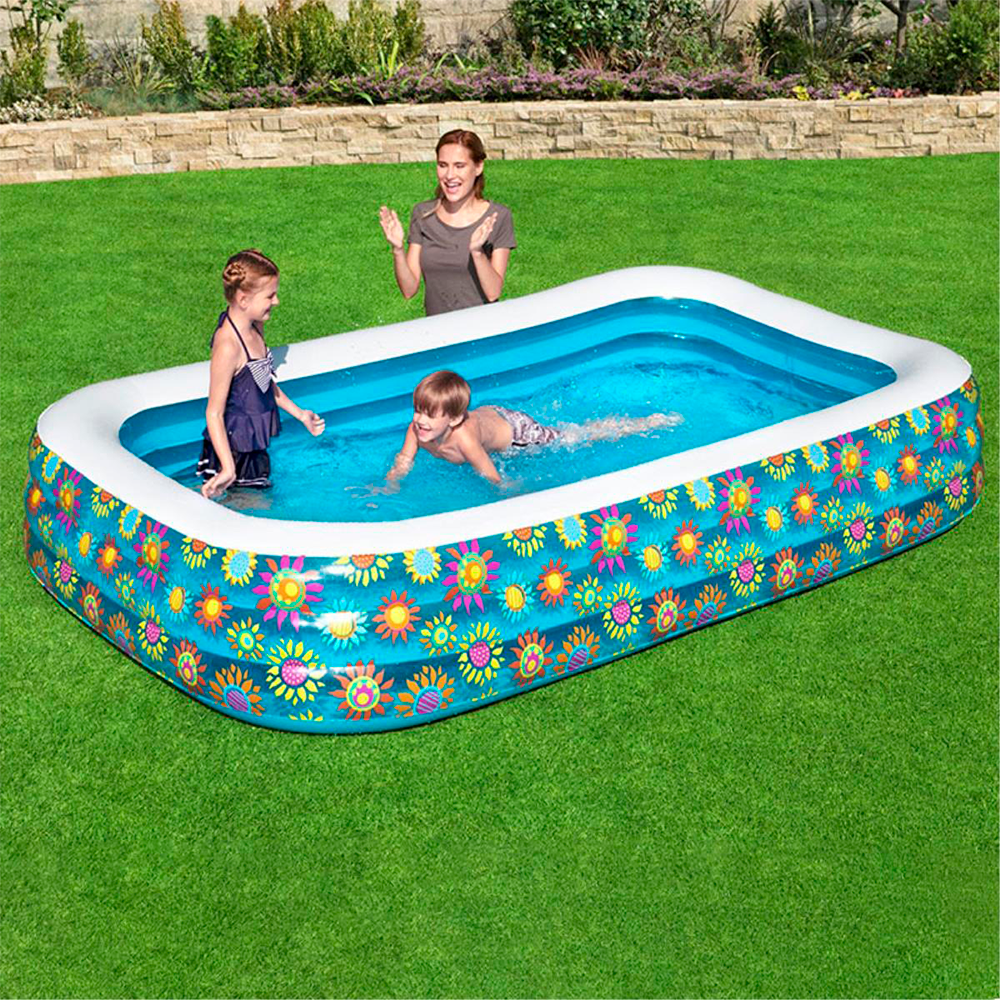 Foto 4 pulgar | Alberca Inflable Bestway 54121 color Azul Rectangular