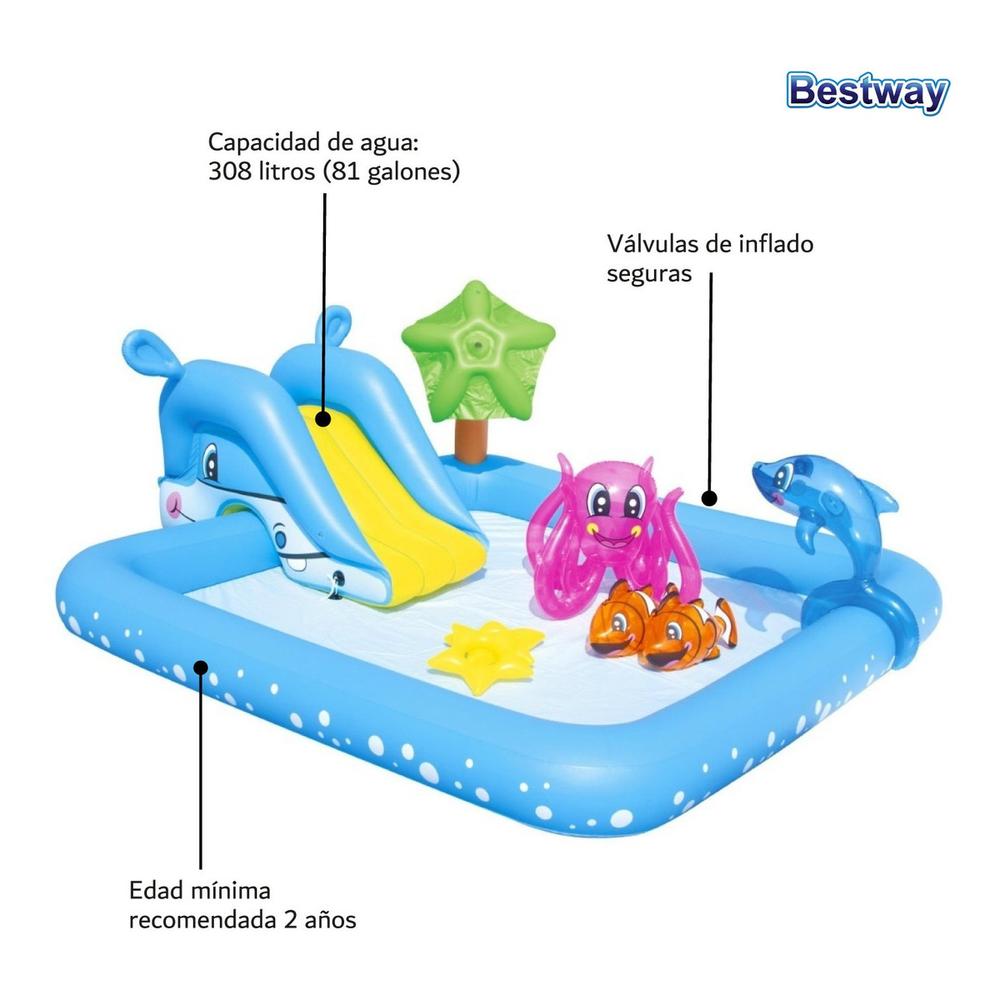 Foto 7 pulgar | Alberca Inflable Infantil Bestway 53052 Multicolor + Accesorios