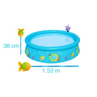 Foto 2 | Alberca Infantil Inflable Con Rociador Estrella Marina Plástico color Azul Bestway