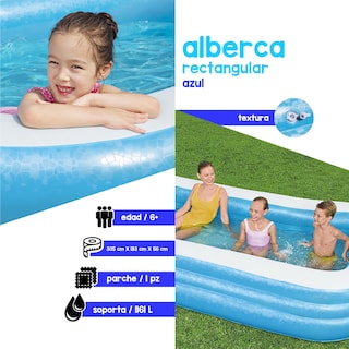 Foto 3 | Alberca Inflable Infantil Bestway 54009 color Azul