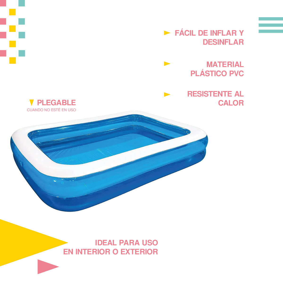 Foto 5 pulgar | Piscina Rectangular Yei Inflable