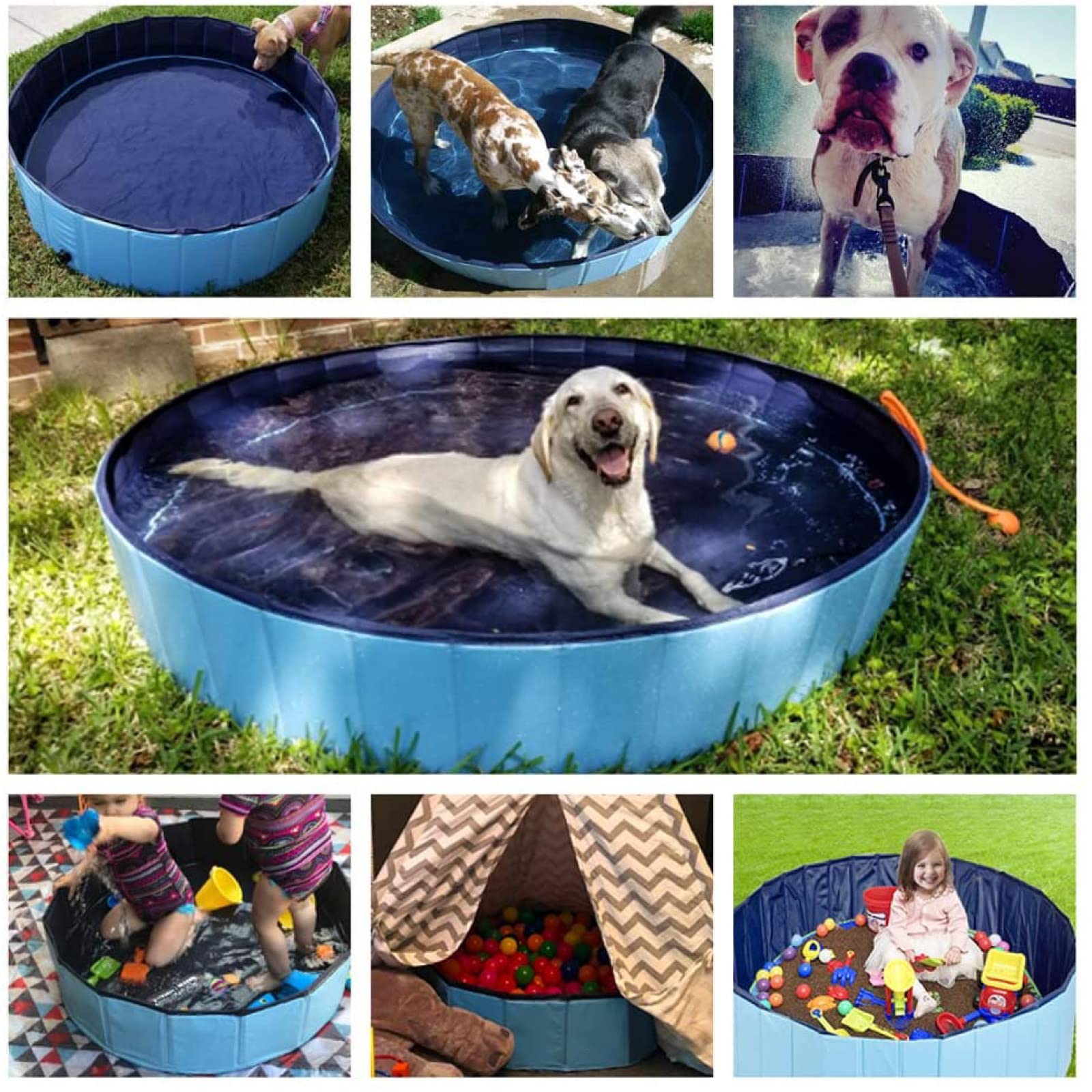 Foto 7 pulgar | Piscina Para Perros Jasonwell, Plegable, Plegable, De Plástico Duro, 120 Cm - Venta Internacional.