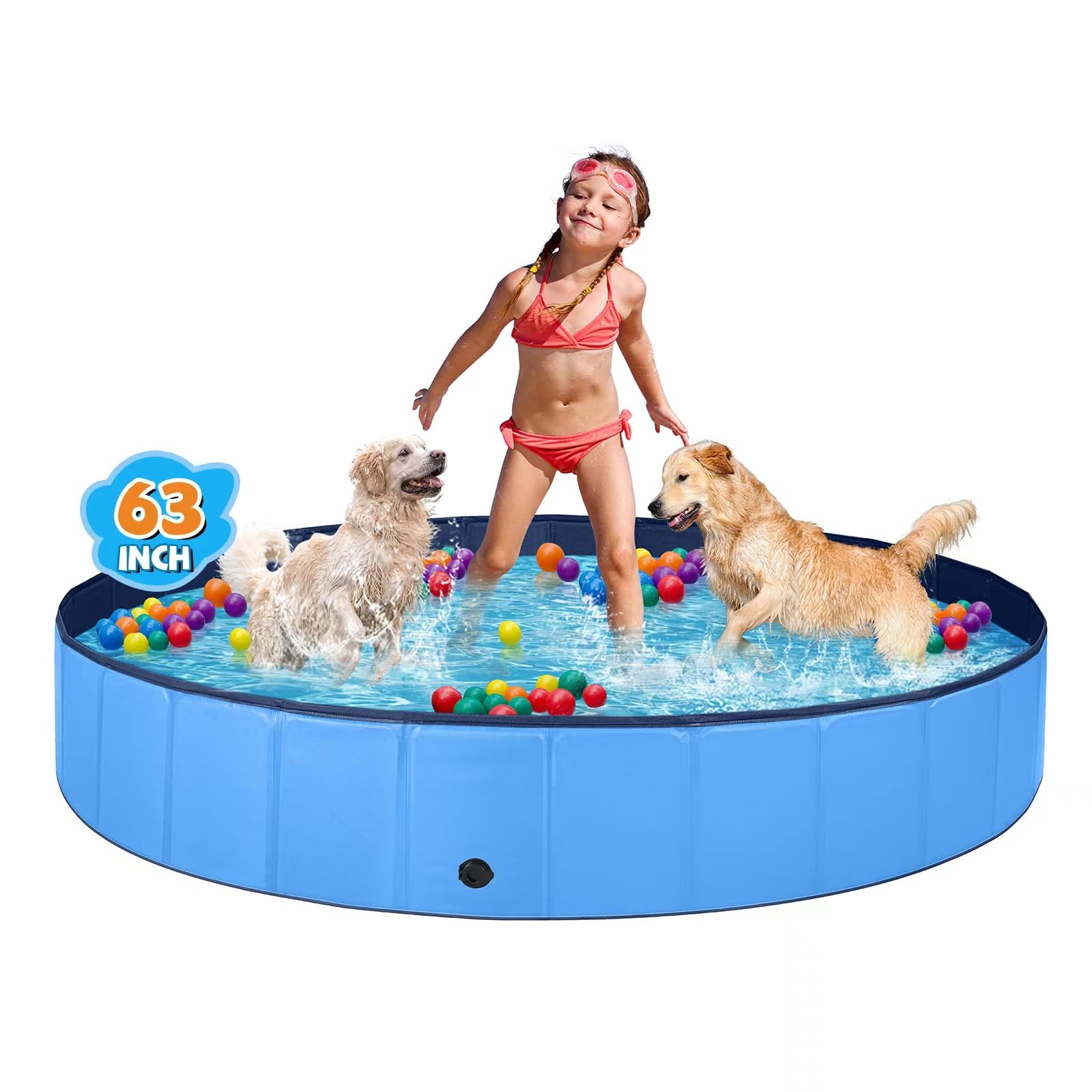 Foto 2 pulgar | Piscina Para Perros Grandes Jecoo, Plegable, De Plástico Duro, Portátil - Venta Internacional.