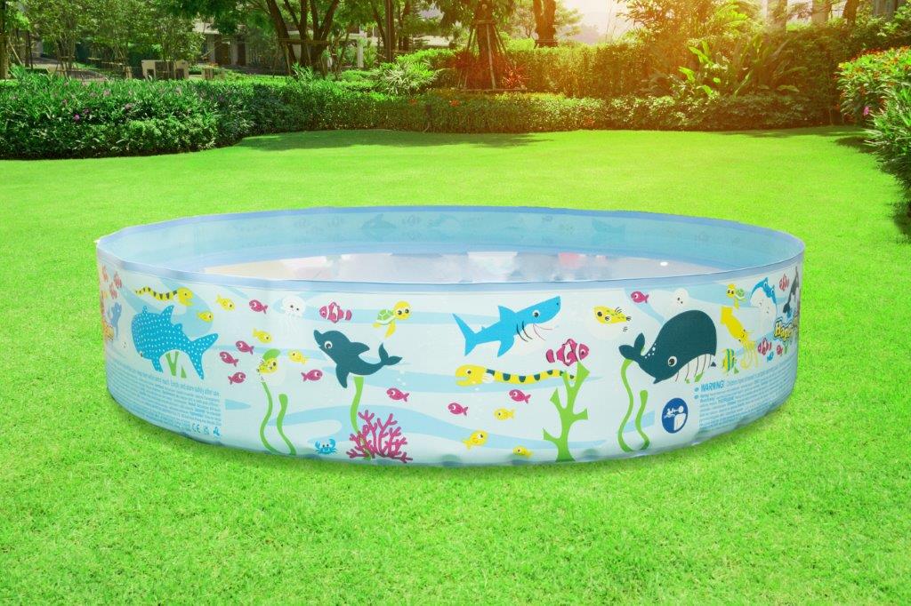 Foto 3 pulgar | Piscina Alberca Pared Rigida Diseño Mundo Marino 120 Cm X 25 Cm