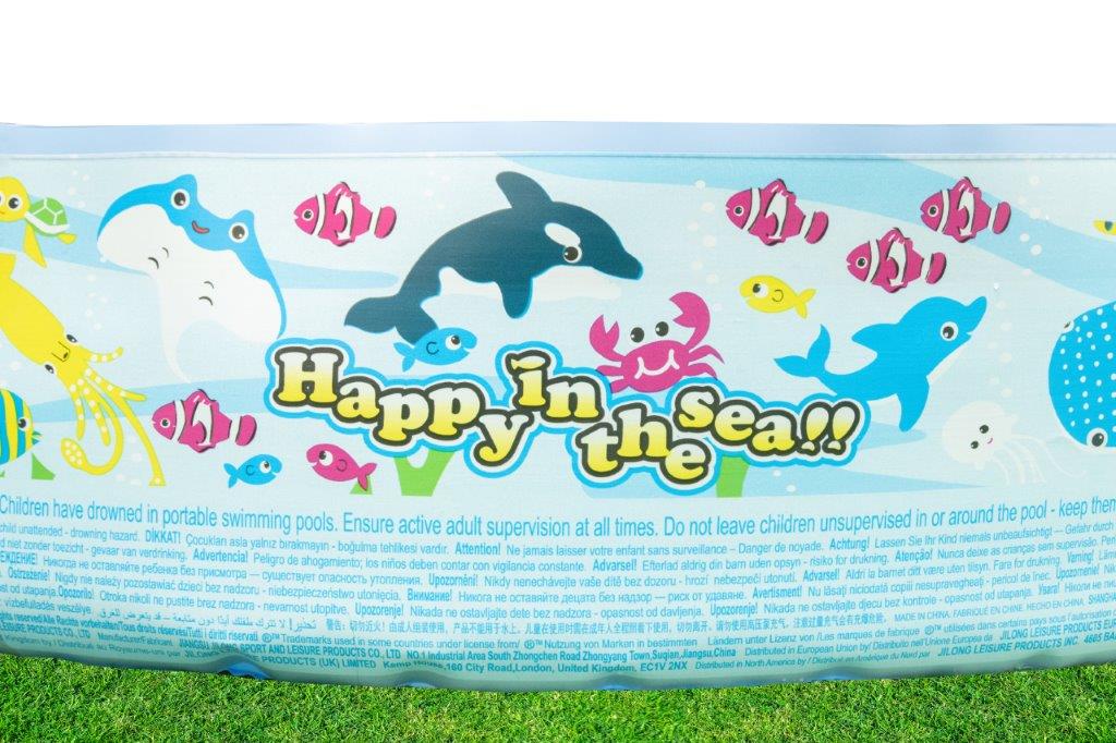 Foto 5 pulgar | Piscina Alberca Pared Rigida Diseño Mundo Marino 120 Cm X 25 Cm