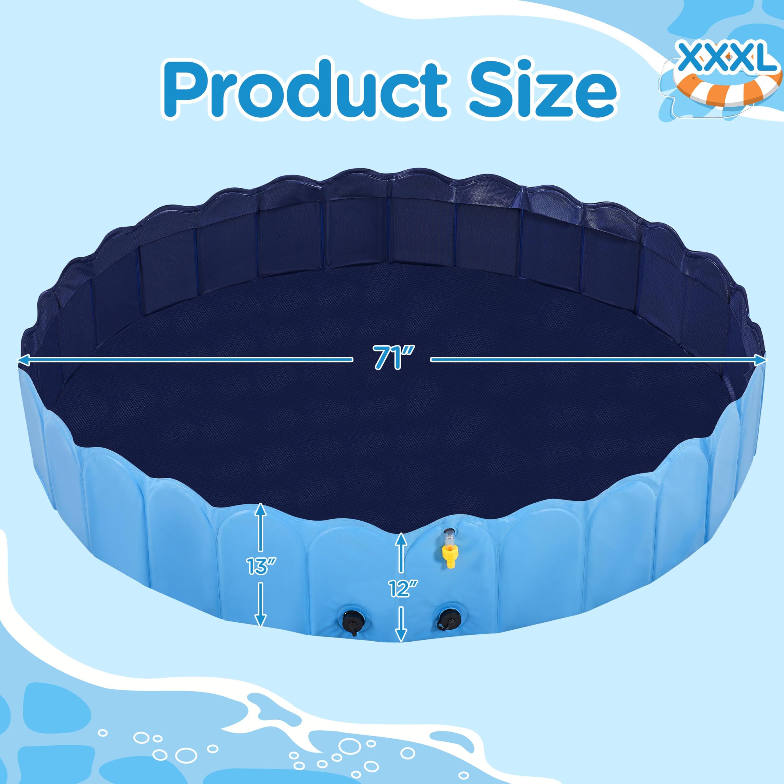 Foto 5 pulgar | Bañera Para Perros Yaheetech, Plegable Y Plegable Con Rociador, Color Azul - Venta Internacional.