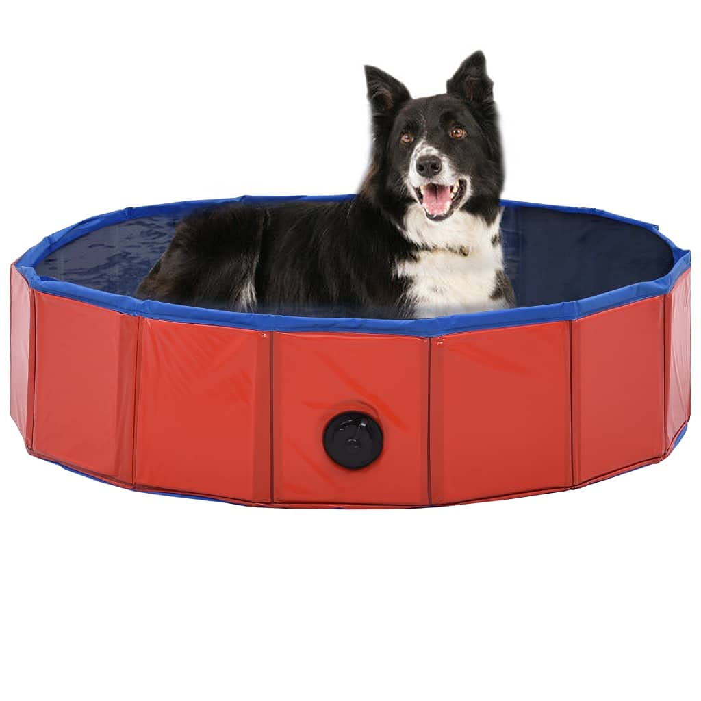 Foto 3 pulgar | Piscina Plegable Vidaxl De Pvc Para Perro, Color Rojo Y Azul - Venta Internacional.