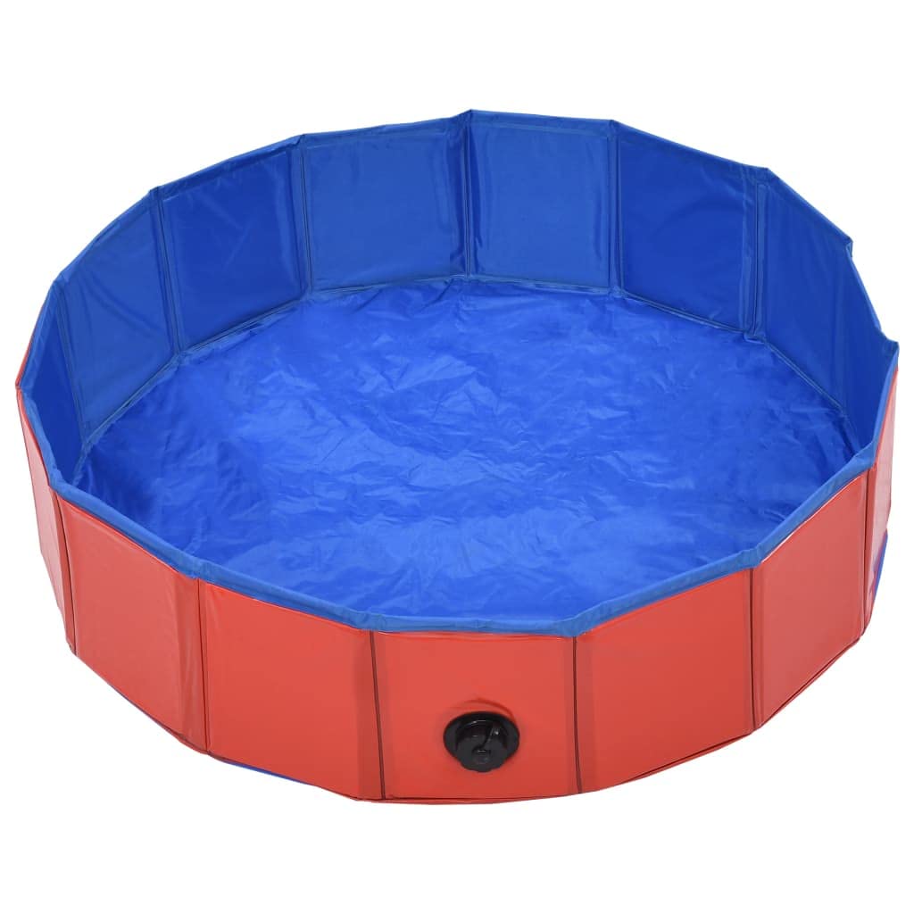Foto 4 pulgar | Piscina Plegable Vidaxl De Pvc Para Perro, Color Rojo Y Azul - Venta Internacional.