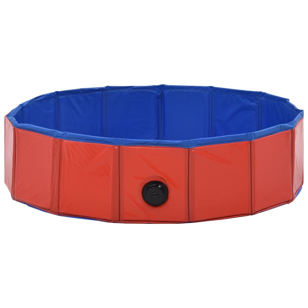 Foto 5 pulgar | Piscina Plegable Vidaxl De Pvc Para Perro, Color Rojo Y Azul - Venta Internacional.
