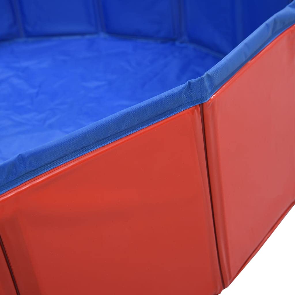 Foto 7 pulgar | Piscina Plegable Vidaxl De Pvc Para Perro, Color Rojo Y Azul - Venta Internacional.