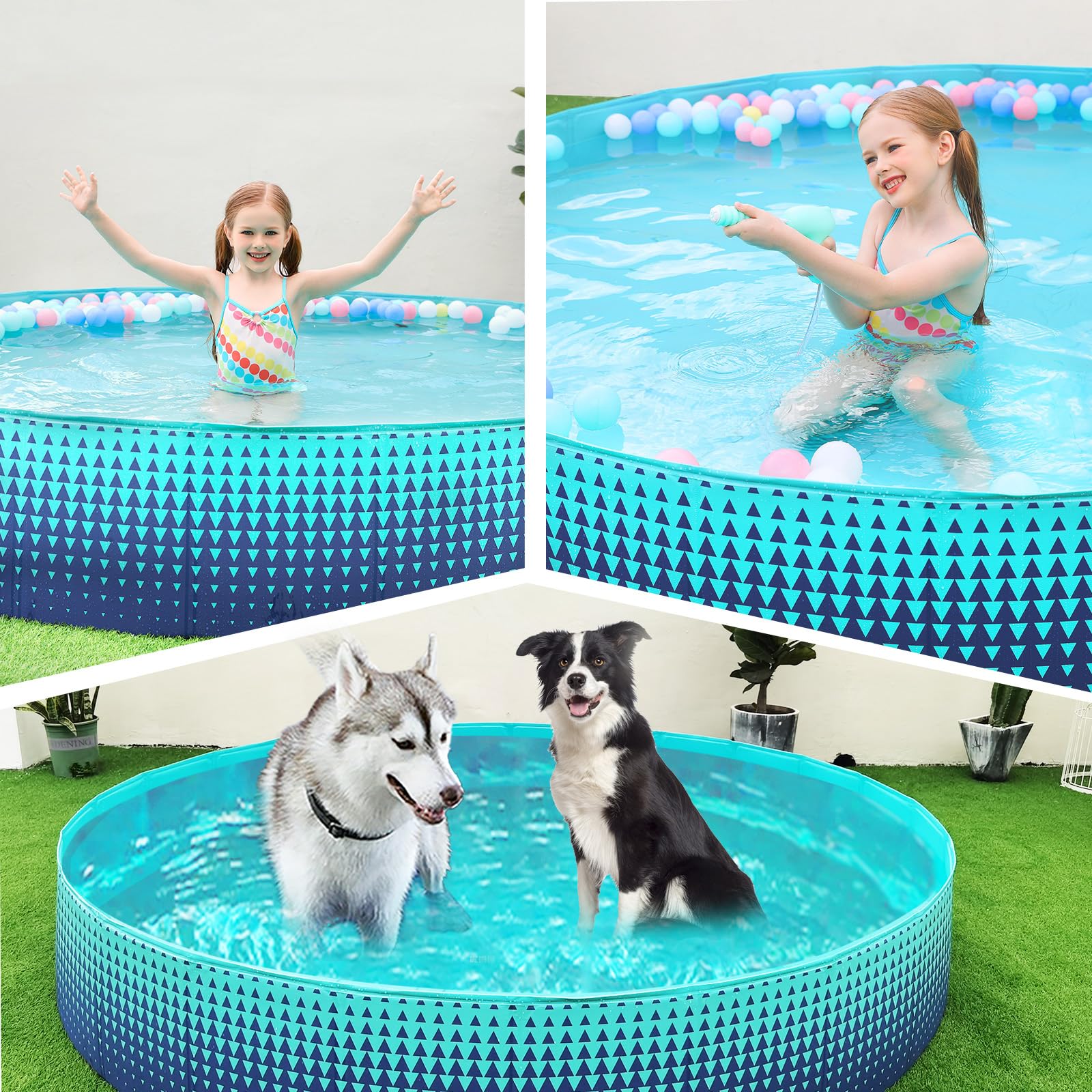 Foto 8 pulgar | Piscina Plegable Para Perros Y Niños Jasonwell 180l Para Patio Trasero - Venta Internacional.