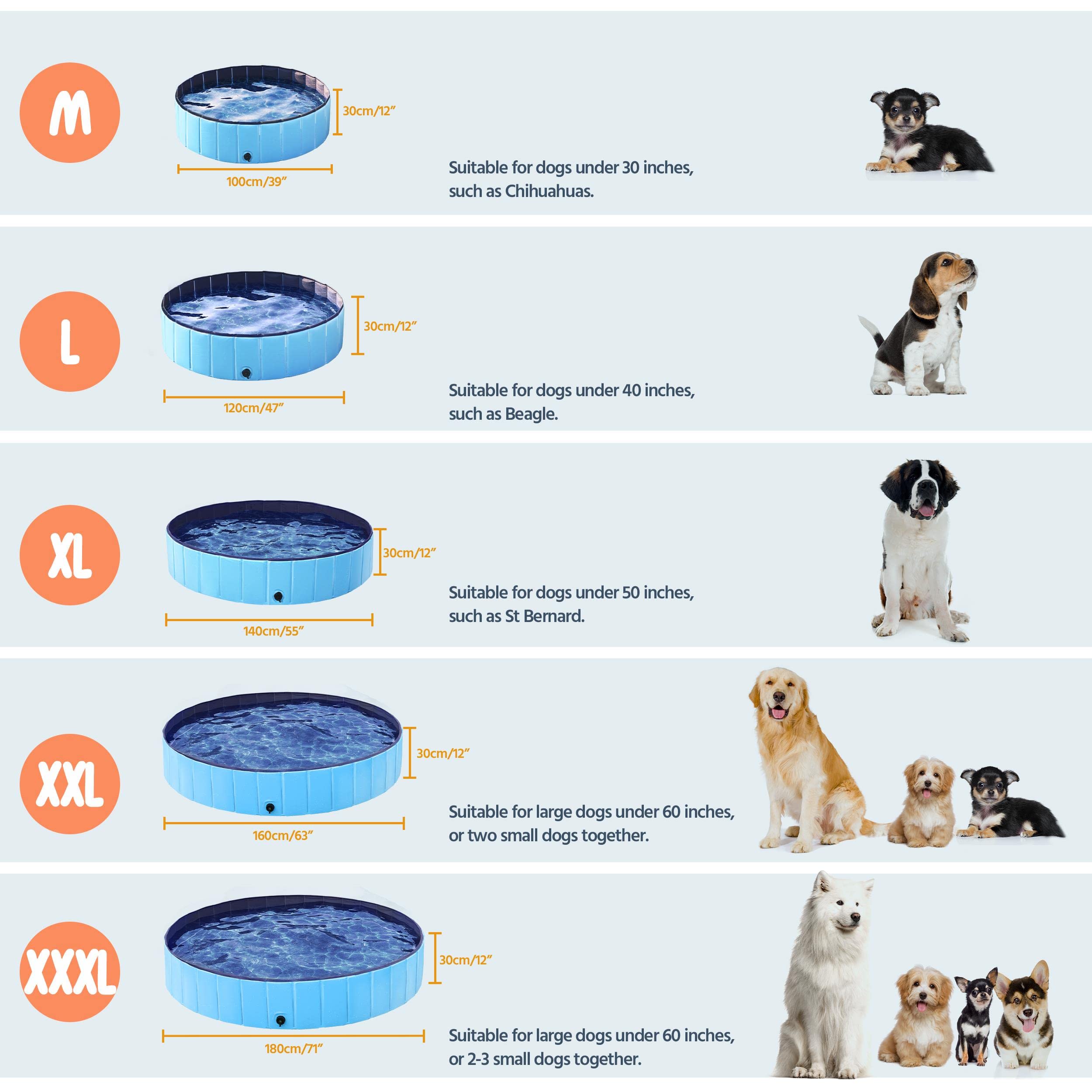 Foto 6 pulgar | Pet Pool Yaheetech De Plástico Duro Plegable Para Mascotas Grandes - Venta Internacional.