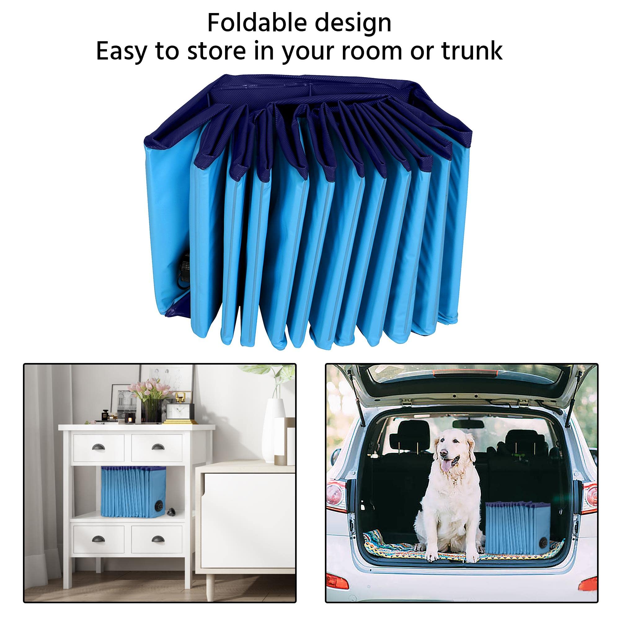 Foto 7 | Pet Pool Yaheetech De Plástico Duro Plegable Para Mascotas Grandes - Venta Internacional.