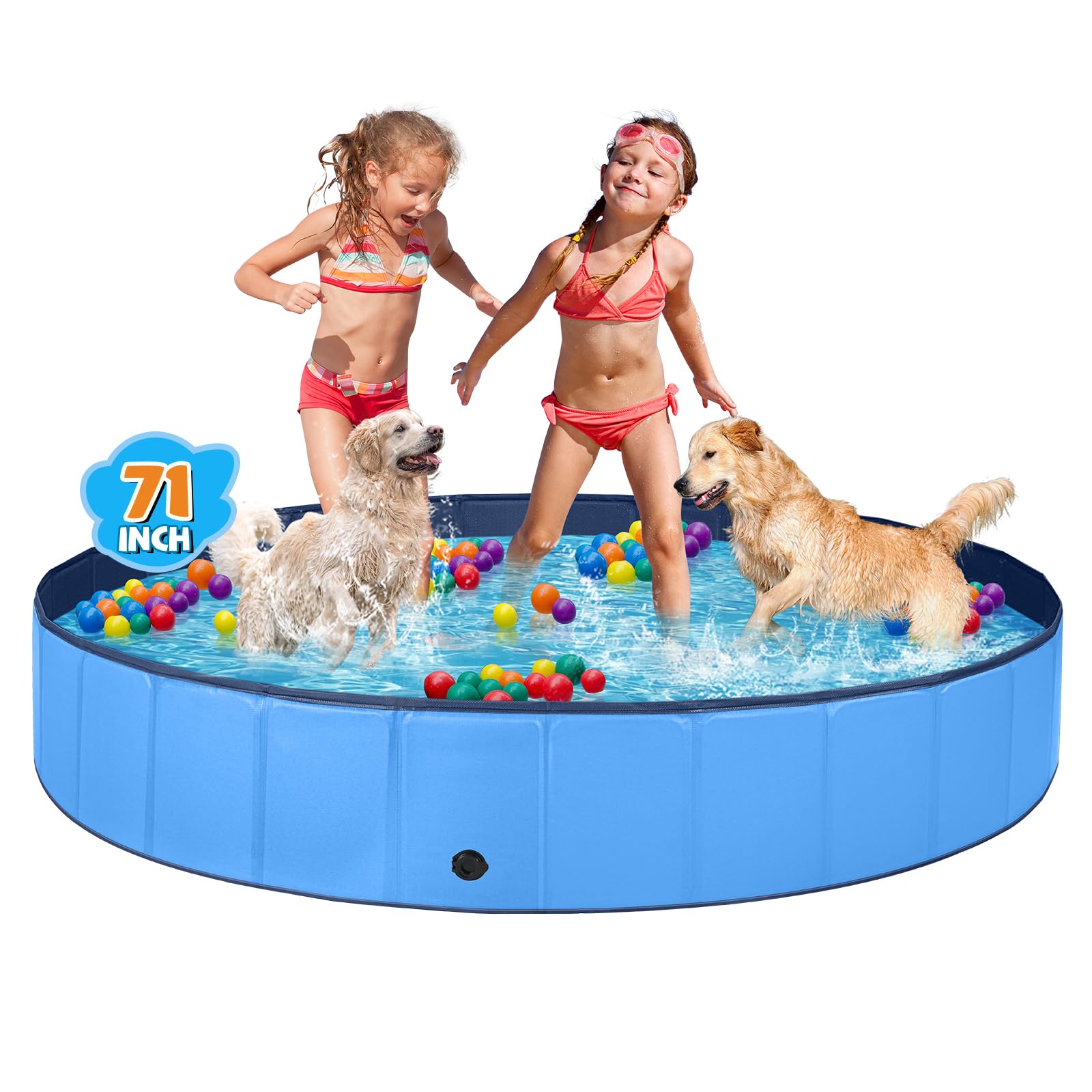 Foto 1 | Dog Pool Jecoo, Plástico Duro Plegable Para Perros Grandes, Tamaño 3xl - Venta Internacional.