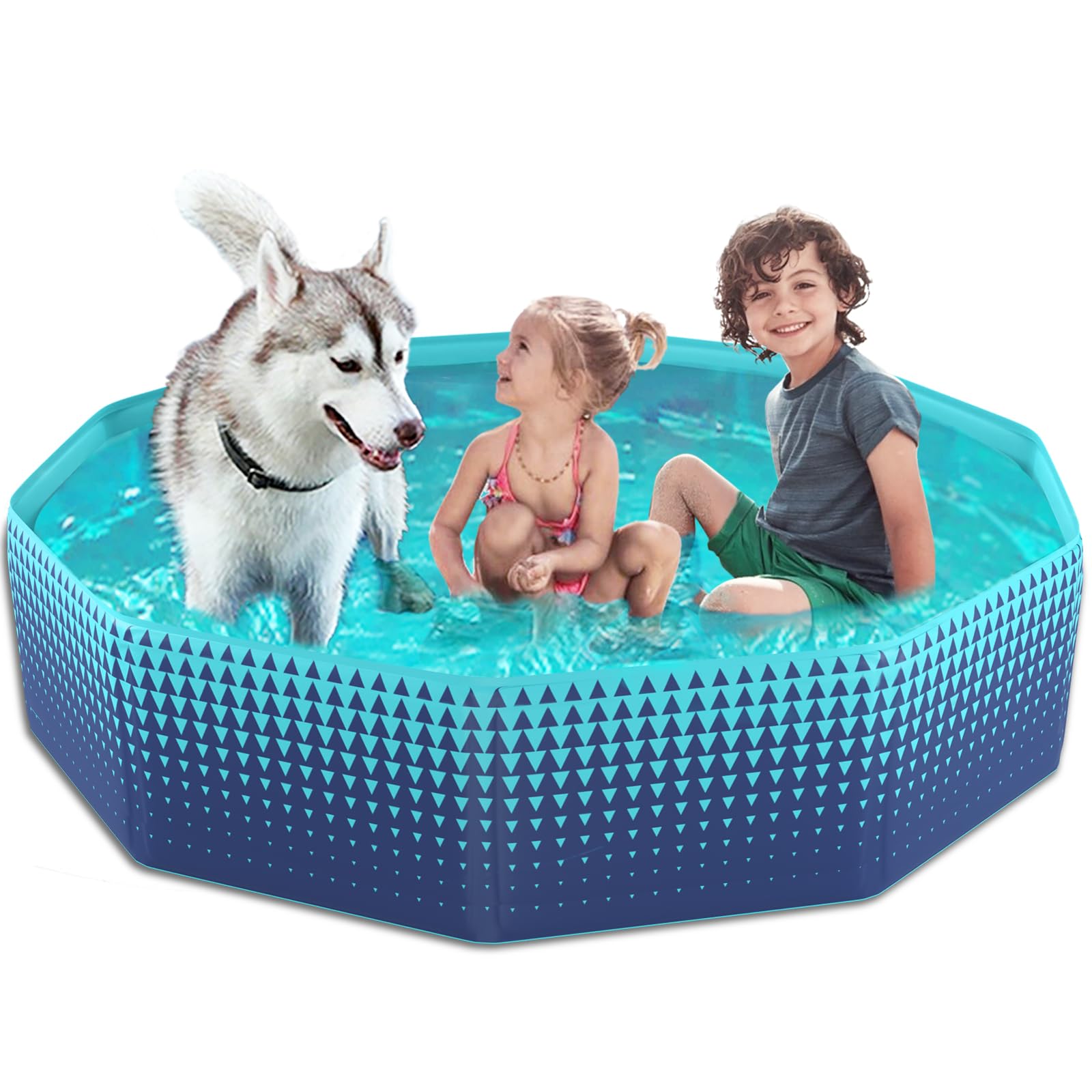 Foto 2 pulgar | Piscina Plegable Para Perros Y Niños Jasonwell, Plástico Duro, 150 Cm - Venta Internacional.