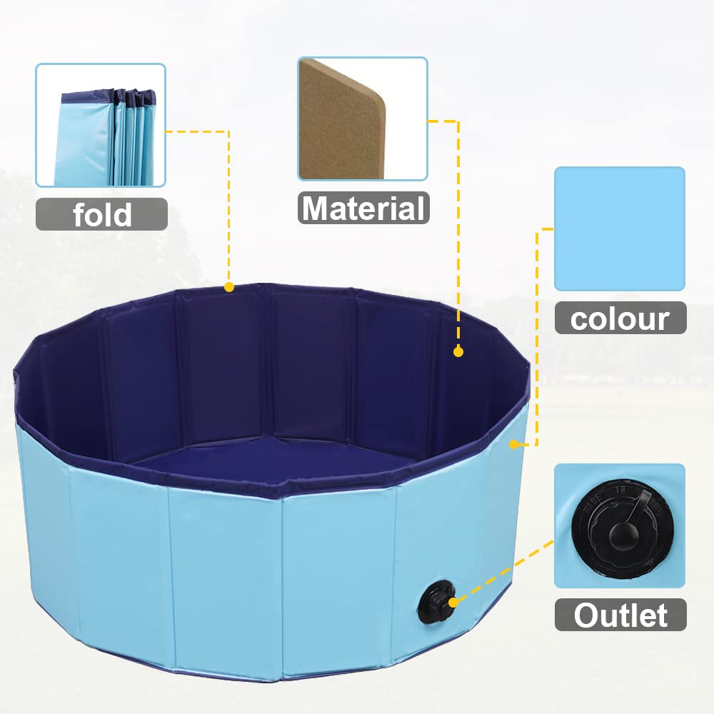 Foto 4 | Piscina Plegable Para Mascotas Tmbsfatn Piscina Para Perros - Venta Internacional.