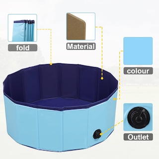 Foto 4 | Piscina Plegable Para Mascotas Tmbsfatn Piscina Para Perros - Venta Internacional.