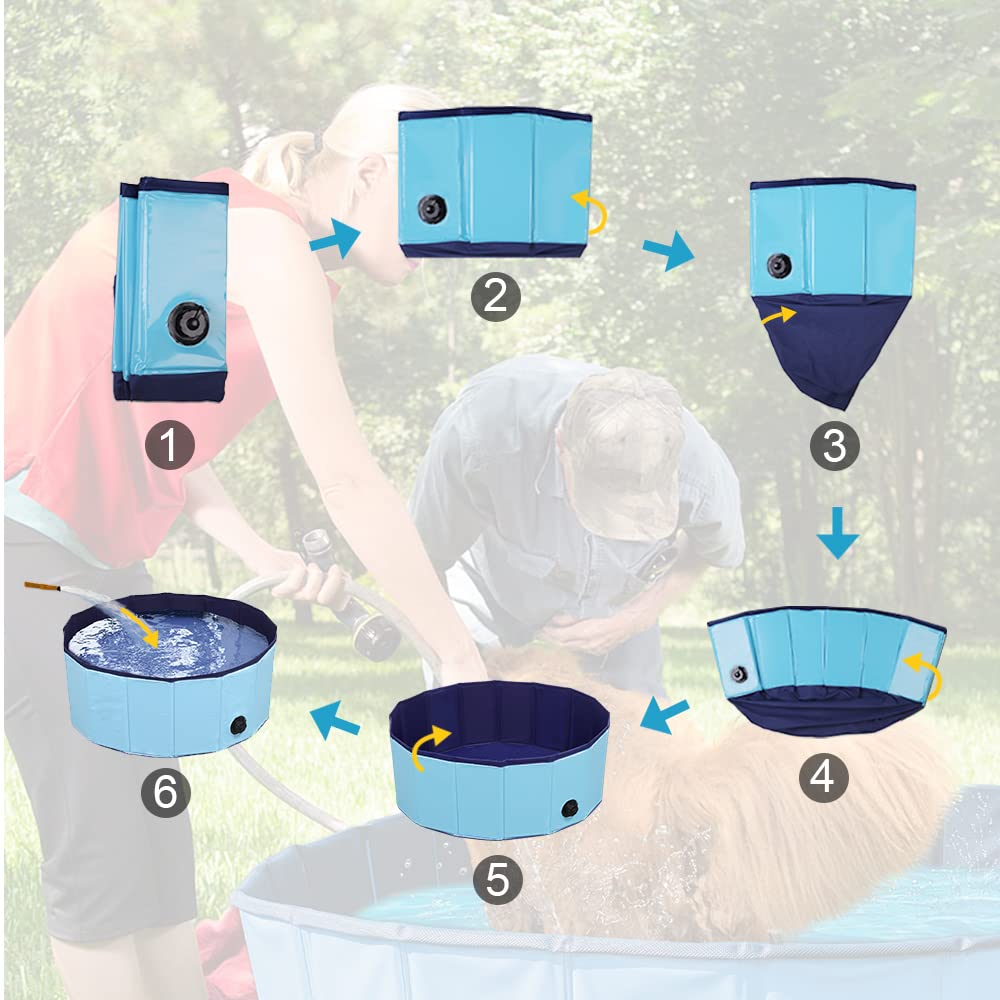 Foto 7 | Piscina Plegable Para Mascotas Tmbsfatn Piscina Para Perros - Venta Internacional.