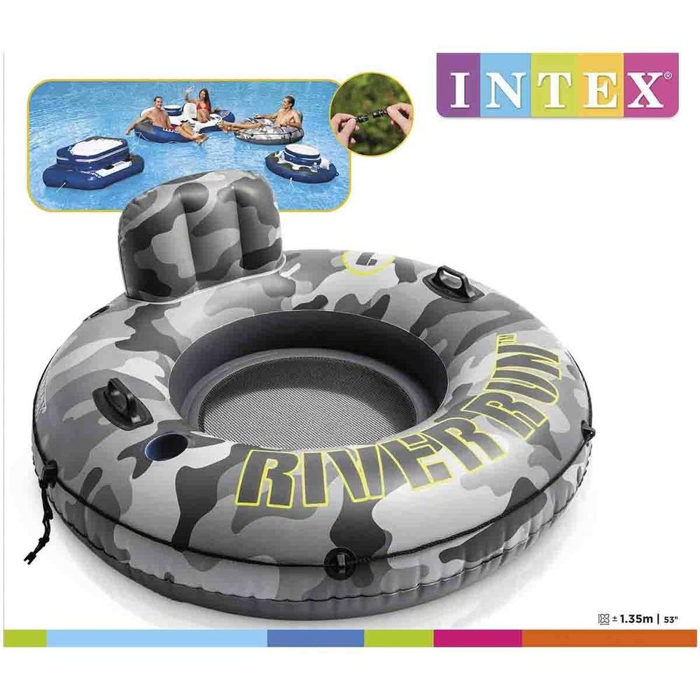 Foto 4 pulgar | Flotador Sillón Intex 56835EU Llanta Inflable Camuflaje Salvavidas