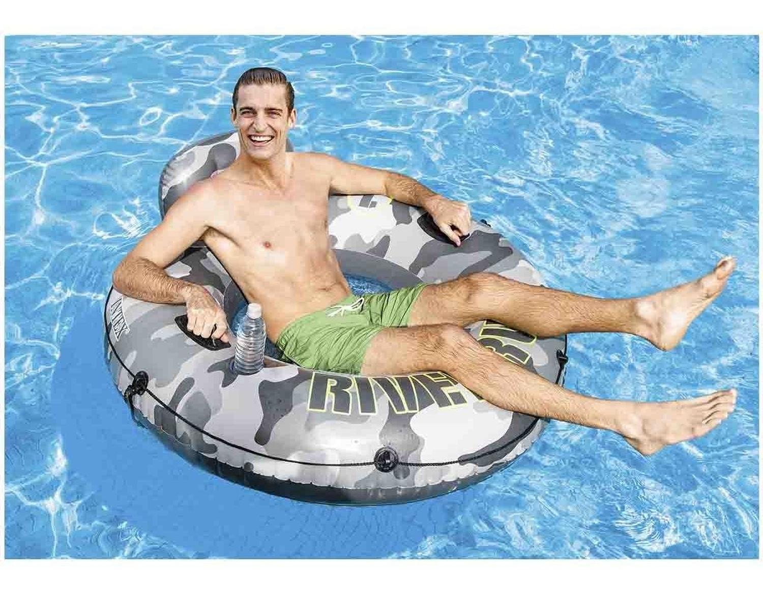 Foto 6 pulgar | Flotador Sillón Intex 56835EU Llanta Inflable Camuflaje Salvavidas