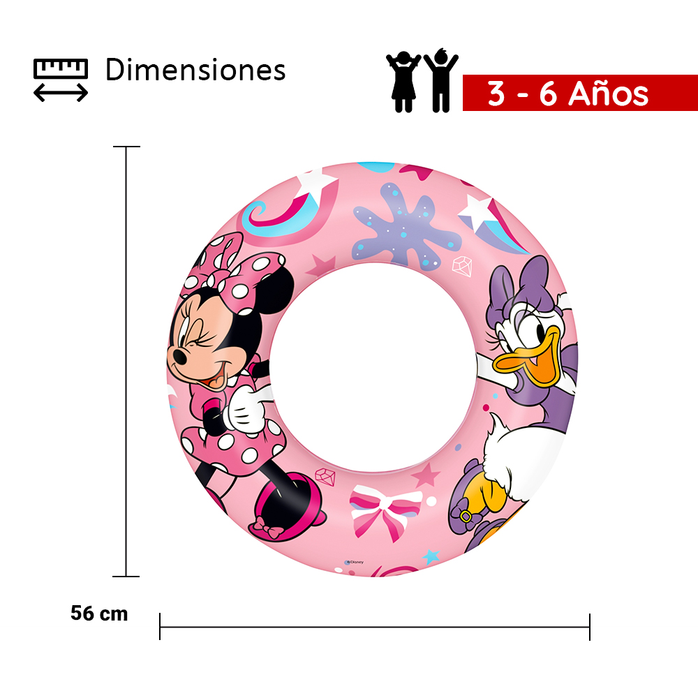 Foto 3 pulgar | Salvavidas Inflable Infantil Flotador Dona De Minnie Disney