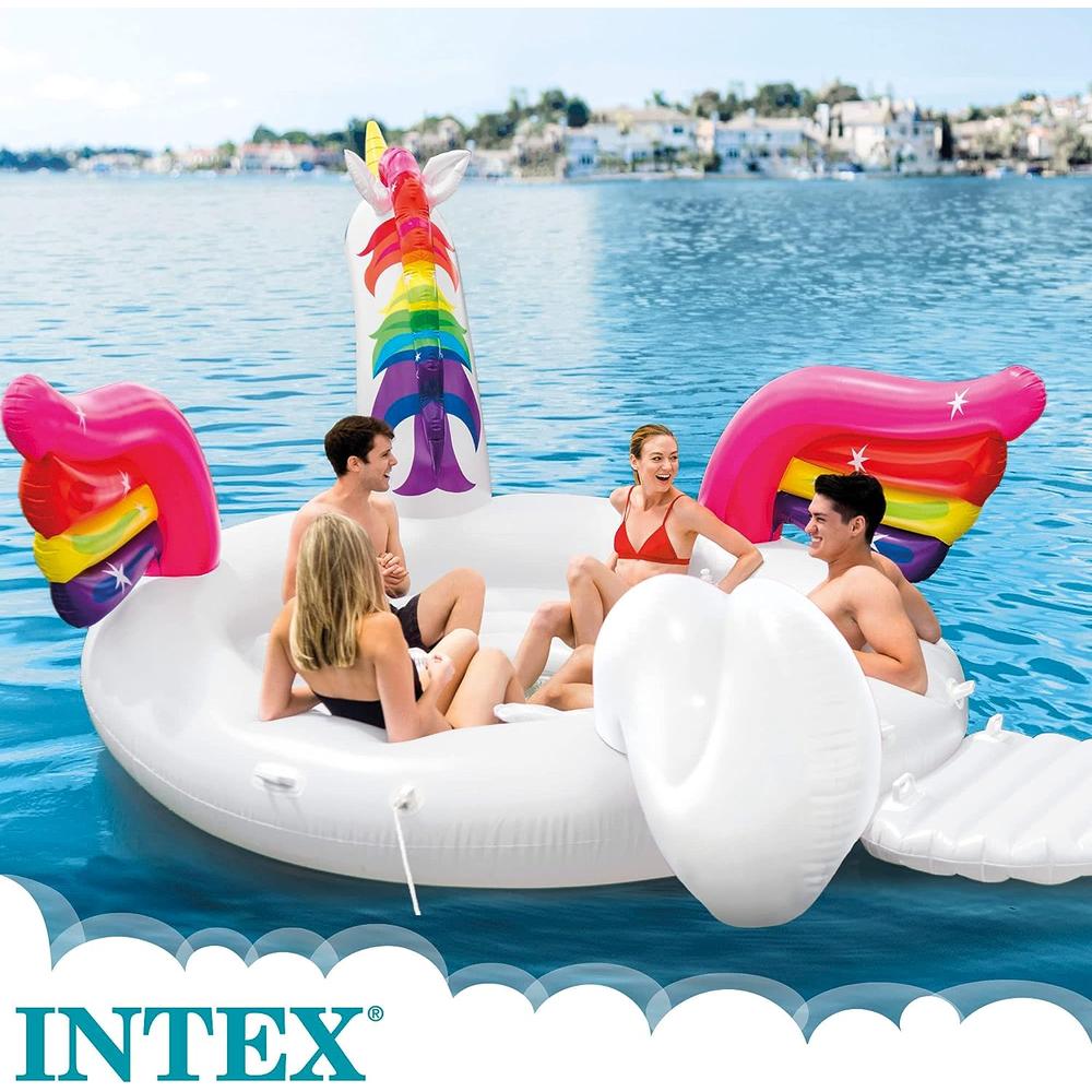 Foto 4 pulgar | Isla Flotante Familiar Intex Unicornio color Blanco