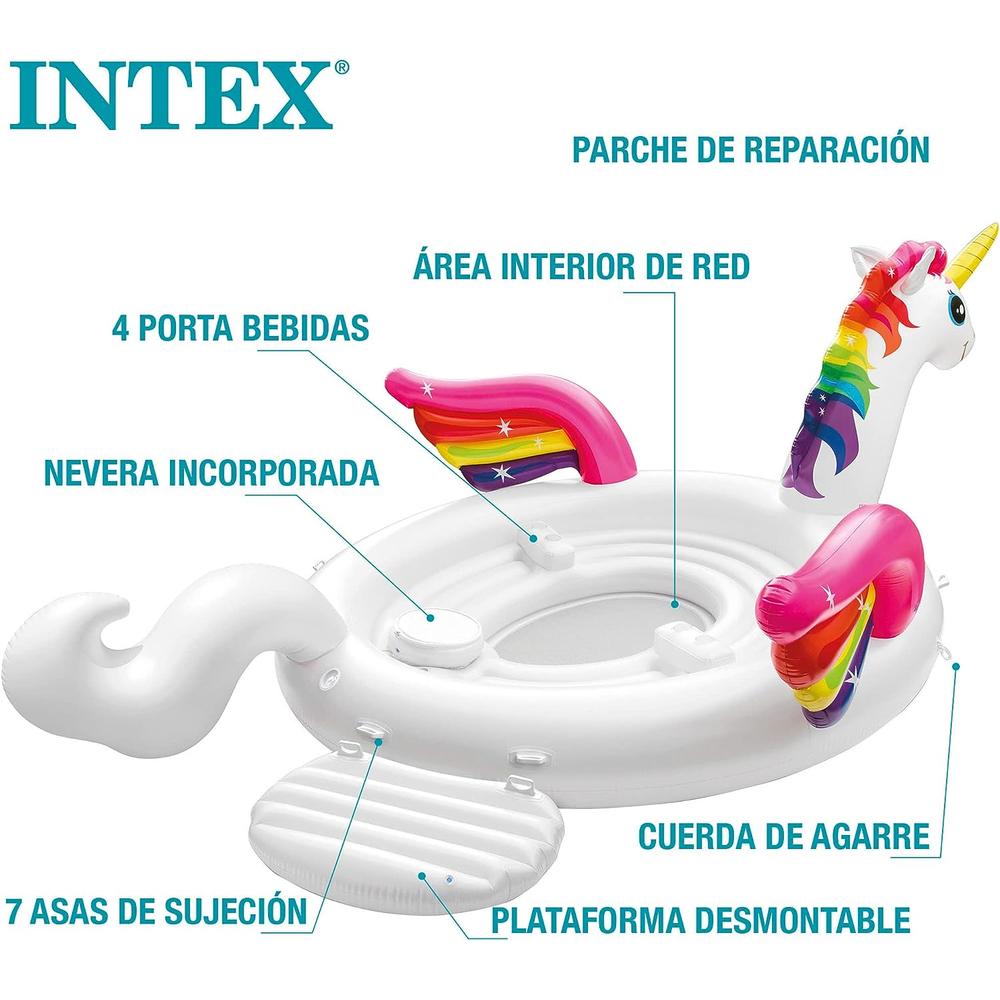 Foto 4 | Isla Flotante Familiar Intex Unicornio color Blanco