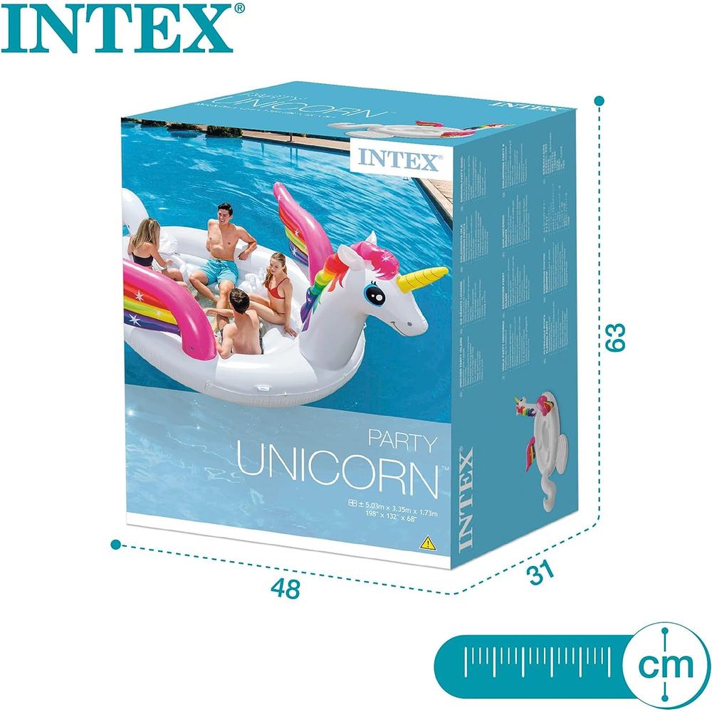 Foto 5 | Isla Flotante Familiar Intex Unicornio color Blanco