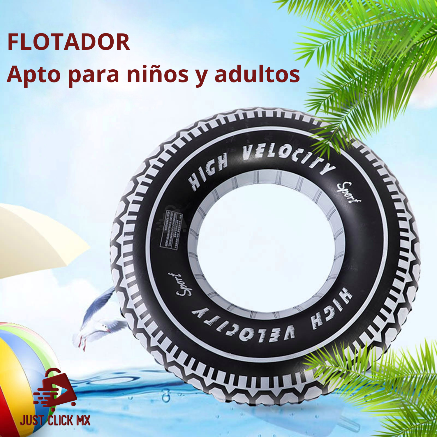 Foto 4 pulgar | Flotador Salvavidas Inflable Tipo Llanta Grande