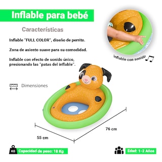 Foto 2 | Silla Inflable Salvavidas Para Bebé Diseño De Perro
