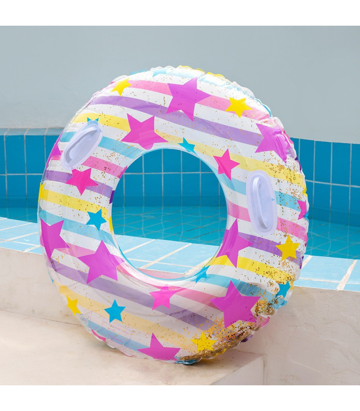 Foto 7 pulgar | Salvavidas Inflable Estrellas 74 cm Rosa