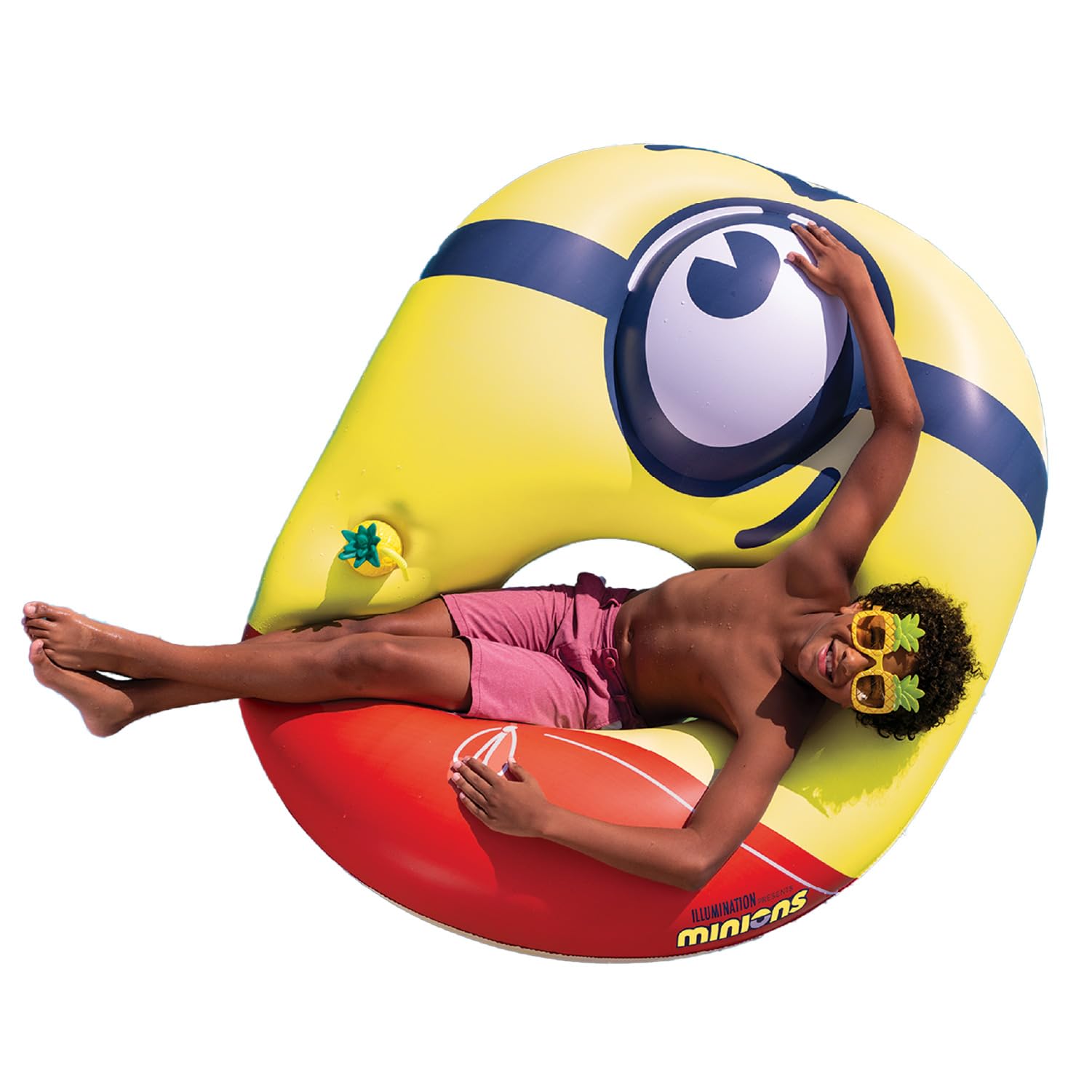 Flota Hinchable Big Mouth Minions Para Piscina, Mi Villano Favorito 4, Color Rojo - Venta Internacional.