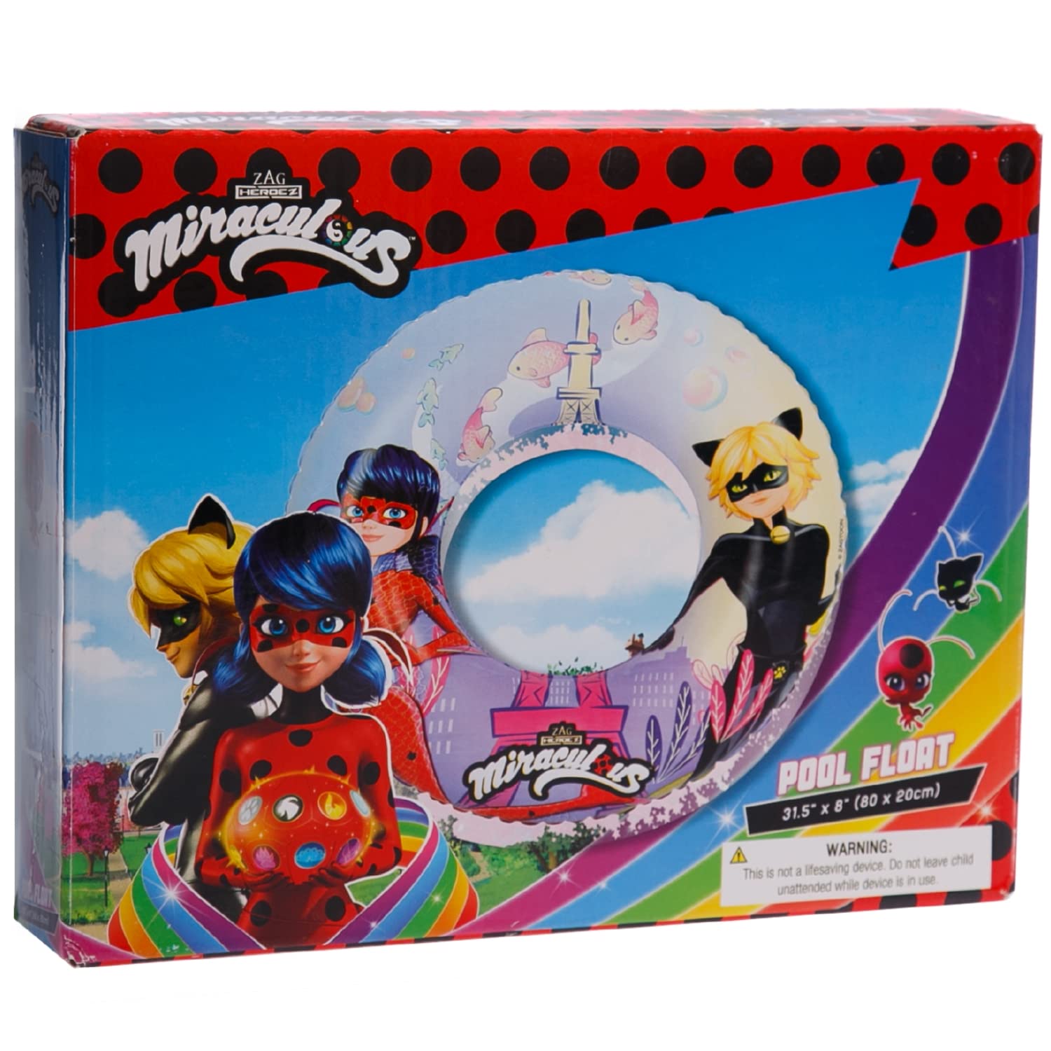 Foto 6 pulgar | Piscina Flotante Mighty Mojo Miraculous Ladybug Cat Noir Para Niños - Venta Internacional.