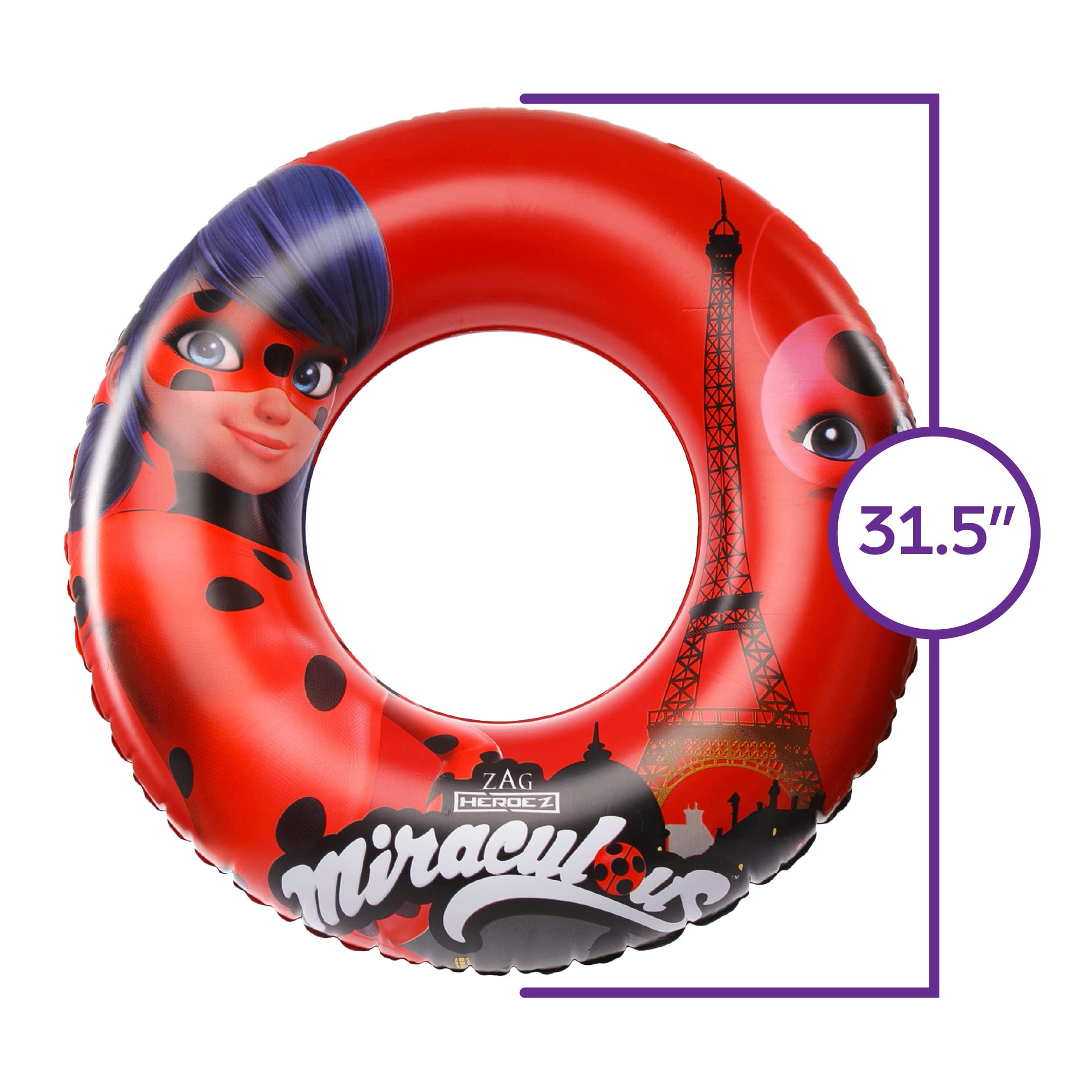 Foto 3 pulgar | Flotador Para Piscina Mighty Mojo Miraculous Ladybug Con Tikki, 30 Cm - Venta Internacional.