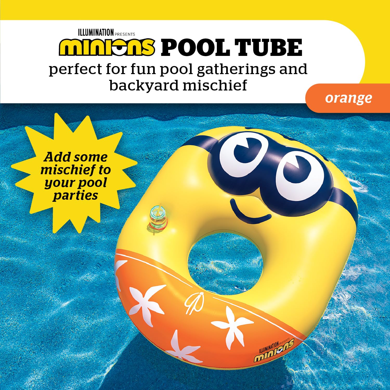 Foto 3 pulgar | Flota Hinchable Big Mouth Minions Para Piscina, Mi Villano Favorito 4, Color Naranja - Venta Internacional.