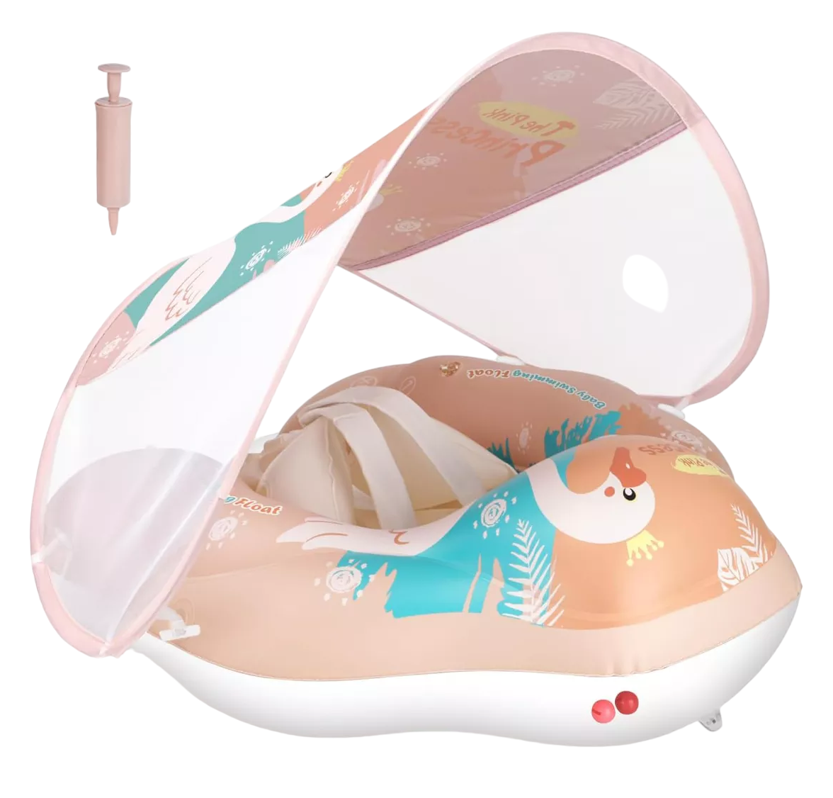 Flotador De Bebe 3 Meses - 6 Años Salvavidas Inflable Cisne Color: L Naranja