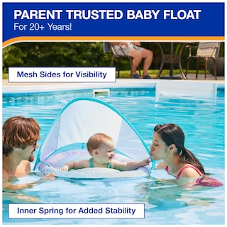Foto 4 | Flota Para Piscina Swimways Para Bebés Con Canopy Shark - Venta Internacional.