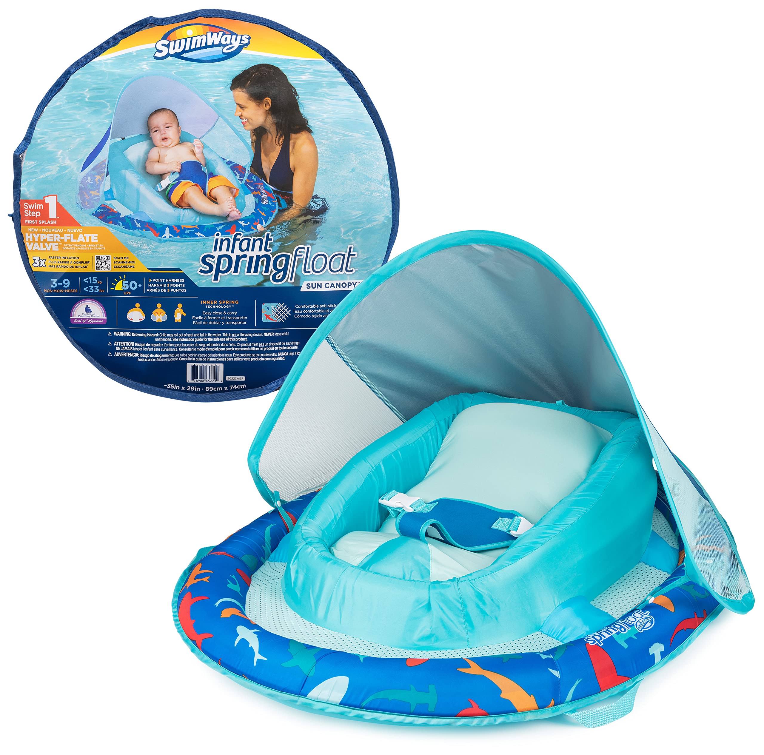 Flotador Inflable de Primavera Para Bebés SwimWays - Venta Internacional