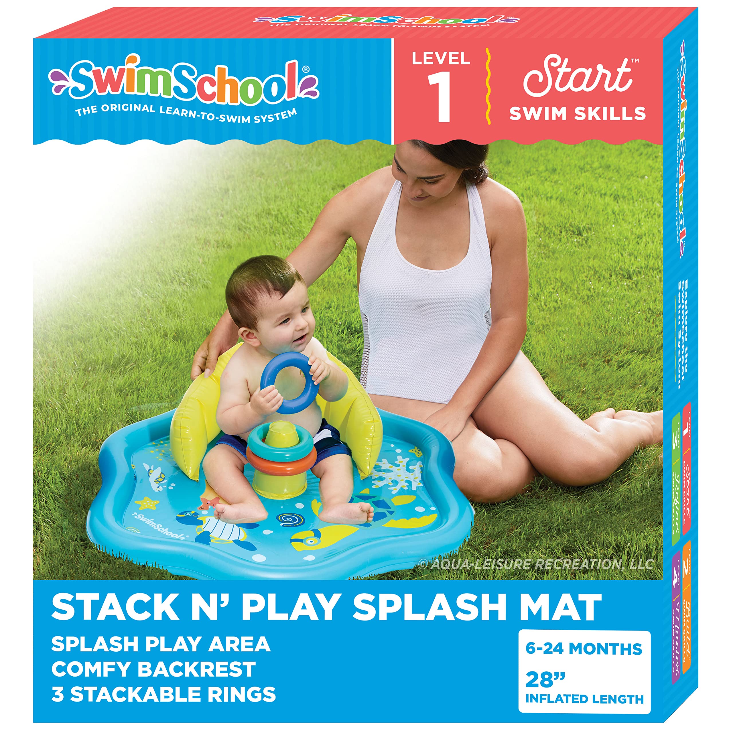 Alfombra Inflable Para Jugar A La Piscina, Swimschool, Baby Splash, Seafoam - Venta Internacional.