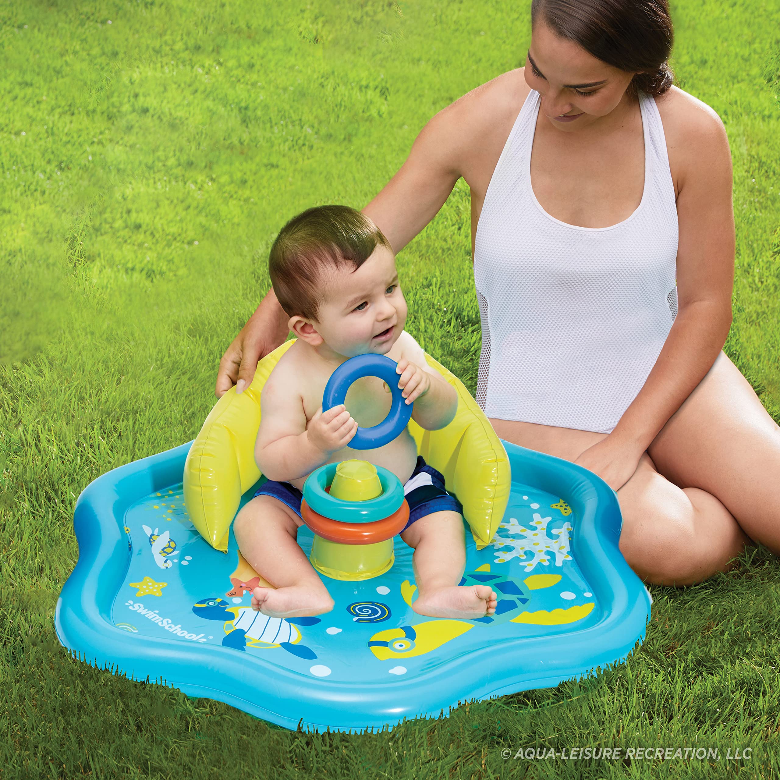 Foto 4 pulgar | Alfombra Inflable Para Jugar A La Piscina, Swimschool, Baby Splash, Seafoam - Venta Internacional.